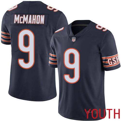 Chicago Bears Limited Navy Blue Youth Jim McMahon Home Jersey NFL Football #9 Vapor Untouchable->youth nfl jersey->Youth Jersey